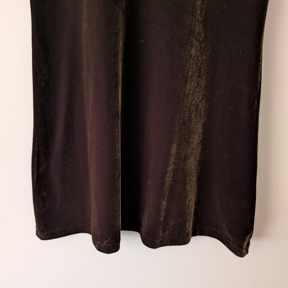 Vintage Y2K Banana Republic Womens XS Brown Velour Dress Classic Preppy Indie - Picture 2 of 5